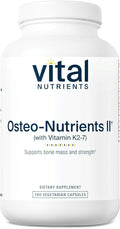 Vital Nutrients Osteo-Nutrients II - Vitamin K2 + D3 Calcium Boron and Magnesium for Bone Strength* - Healthy Heart Support - Vegetarian Supplement - Gluten Dairy Soy Free - 240 Capsules