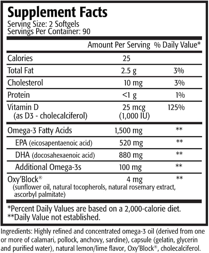 Res-Q 1250+ Omega-3 &amp Vitamin D3 Fish Oil Capsules 3-Pack