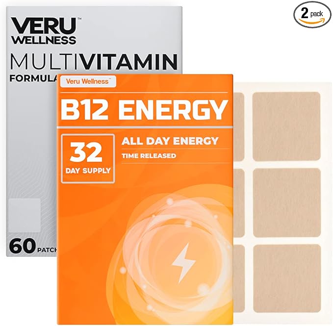 Veru Wellness Bariatric MultiB12 with Iron - Post Bariatric Gastric Bypass and Sleeve Gastrectomy - Non Ingest Patch (60 Day)