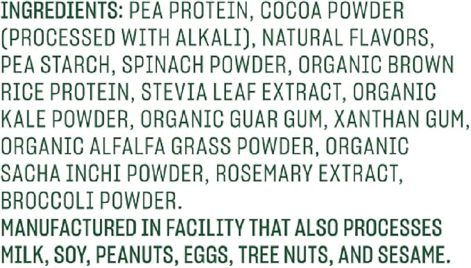 Vega Protein and Greens Protein Powder Chocolate (19 Servings) - 20g Plant Based Protein Plus Veggies Vegan Non GMO Pea Protein for Women and Men 1.4lb (Packaging May Vary) (Pack of 1)
