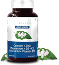 Calcium Magnesium Zinc Vitamin D3 K2 B12 Folic Acid | Joint Support Bone Strength| for Men &amp Women Health Supplement - 120 Vegetarian Tablets