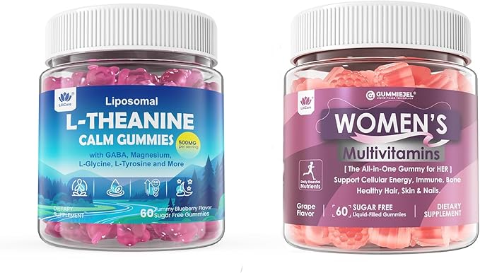 Liposomal L-Theanine Gummies &amp Womens Multivitamin Gummy
