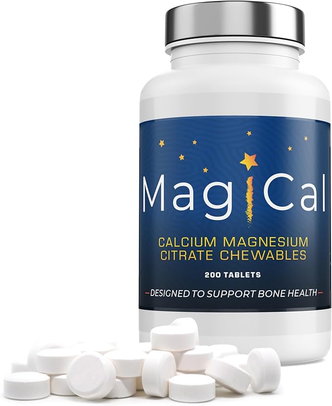 Magical Calcium Magnesium Citrate Chewable Tablets – Bone Health Support Supplement – Easy to Digest – Sugar Free – 3 Month Supply