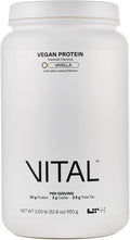 LTH Vital Vegan Protein - Trusted by Life Time Members - Plant-Based Protein Powder Made from Pea Protein - Supports a Healthy Immune System - Dairy Free &amp Soy Free - Vanilla 30 Servings