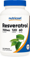 Nutricost Resveratrol 700mg 120 Capsules - Vegan Gluten Free Non-GMO