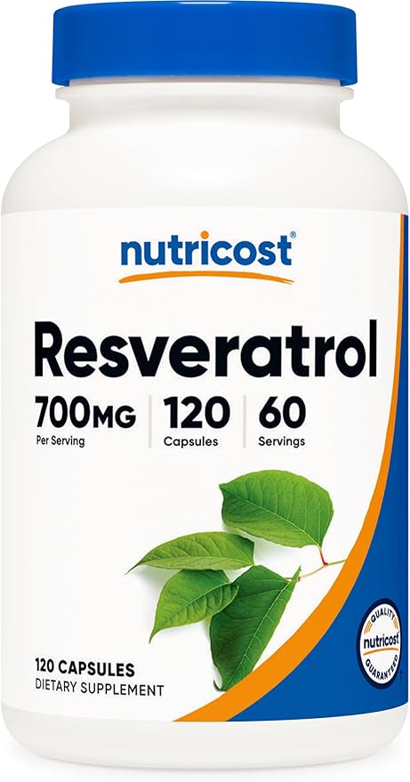 Nutricost Resveratrol 700mg 120 Capsules - Vegan Gluten Free Non-GMO