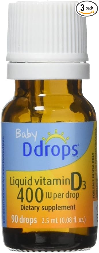 Ddrops Baby 400 Iu Vitamin D3 Drops 90 Count (Pack of 3)