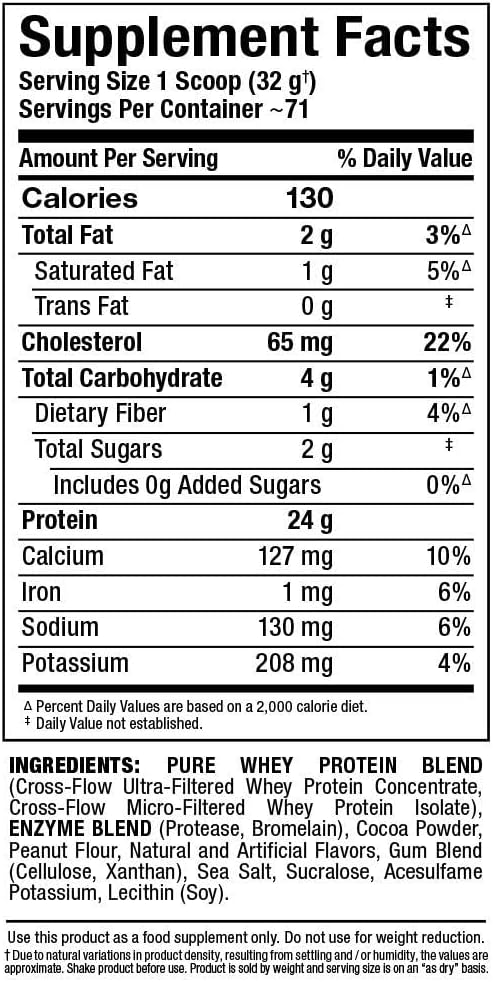 ALLMAX Gold ALLWHEY Chocolate Peanut Butter - 5 lb - 24 Grams of Protein Per Scoop - Gluten Free Low Carb &amp Low Sugar - Approx. 71 Servings
