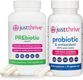 Just Thrive Probiotic &amp Antioxidant 30 Caps &amp PREbiotic 120 Caps Bundle Spore-Based Digestive &amp Immune Support Prebiotic Blend Gut Health Gluten-Free- 30-Day Supply
