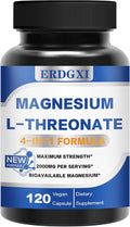 Magnesium L-threonate Supplement 2000mgMagnesium Threonate with Vitamin C &amp Vitamin D3High-AbsorptionMax PotencySupport ClarityZzz &ampImmuneNon-GMO &amp Gluten Free120 Capsules (Pack of