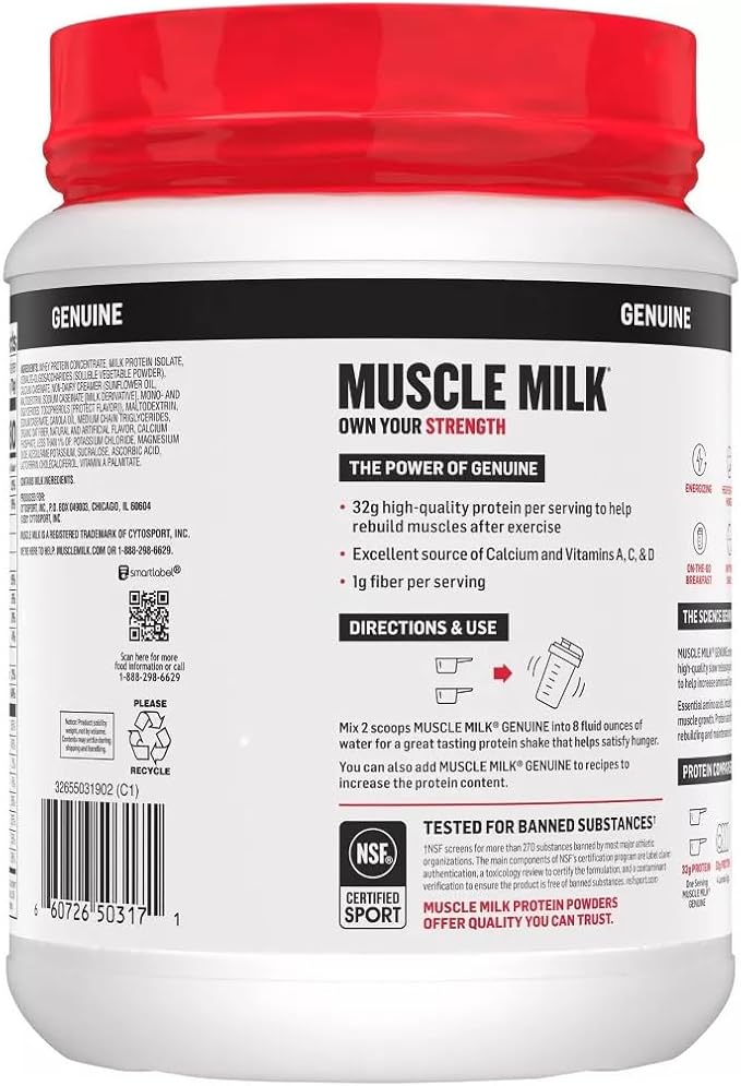 Muscle Milk Lean Muscle Vanilla Creme Protein Powder 1.93 Pound (Pack of 1)