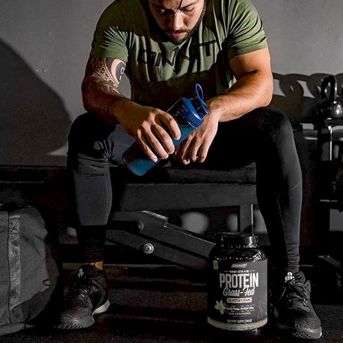 ONNIT Grass Fed Whey Isolate Protein Powder Protein Powder Dietary Supplement to Support Muscle Gain and Workout Recovery 30 Servings per Tub 30.7 oz (Chocolate)