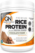 Growing Naturals Organic Premium Rice Protein Powder Chocolate Power Non-GMO Vegan 16.8 Ounce