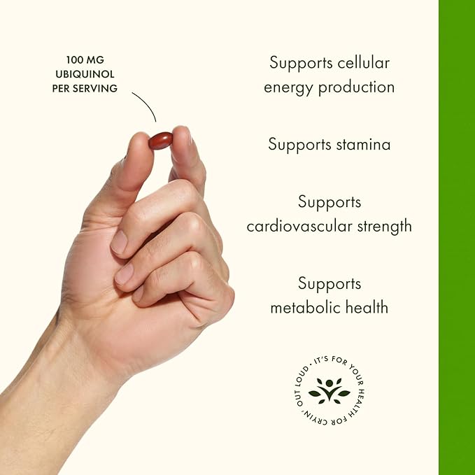 Swanson Ubiquinol - 100 mg - for Heart Health Brain Energy &amp Antioxidant Support - Aids ATP Production* - Non-GMO - 120 Softgels (4 Pack)