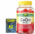 Spring Valley CoQ10 Adult Gummies 200mg 100 Count +Better Guide Vitamins Supplements Book Printed Free Include