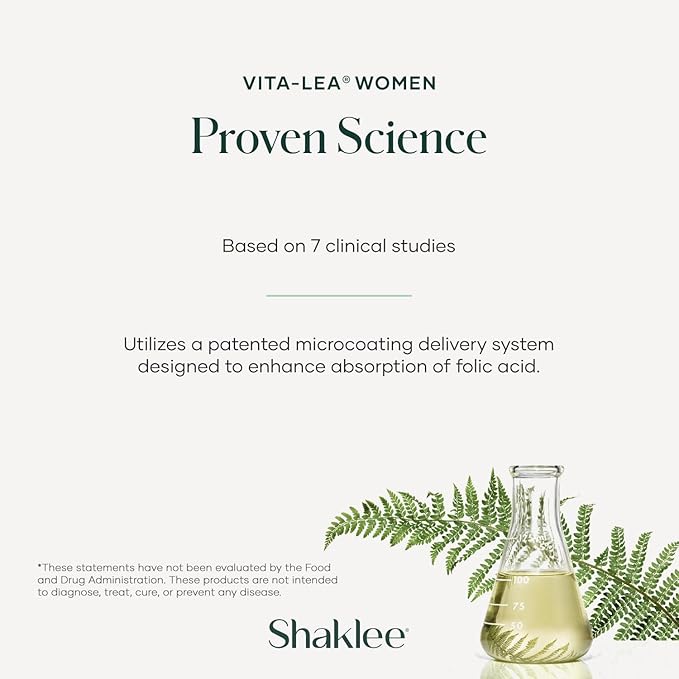 Shaklee - Vita-Lea® Women High-Potency Multivitamin &amp Multimineral for Women - Prenatal/Postnatal Support with 800 mcg Folic Acid 200 mcg Iodine 18 mg Iron - 240 Tablets