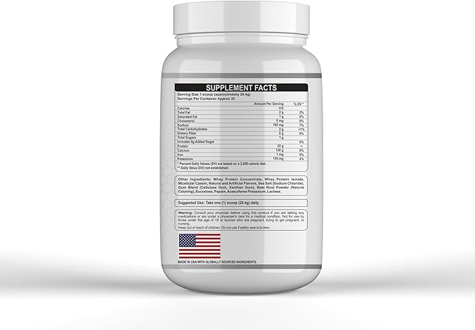 Warfare 2 lbs Advanced Whey Protein Blend 22g Protein per Serving Amazing Flavors (2 lbs Strawberry Cream)