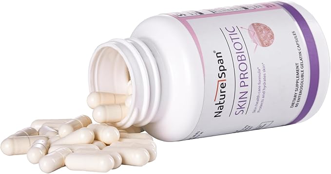 Skin Probiotic-30 Billion Colonies of 3 strains Specially Added Carotene astaxanthin and lycopeneReduce SensitivityEnhance Moisture and Elasticity and Make Skin Radiant60 Capsules