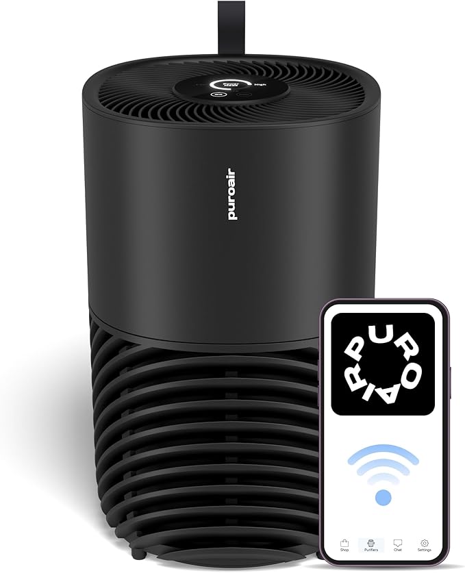 PuroAir 130i HEPA Air Purifiers for Home Pets - Covers Up To 600 Sq Ft - Filters Up To 99.9% of Pollutants Smoke Pollen Dust - Quiet HEPA Air Filter - Air Purifiers for Bedroom