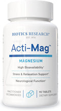 Biotics Research Acti-Mag™ - Premium Magnesium Glycerophosphate (200mg) - with Beetroot Extract B-Vitamins &amp Taurine - 90 Tablets