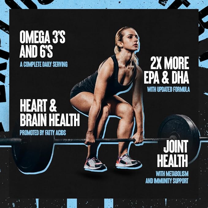 Animal Whey Isolate Protein Powder with Digestive Enzymes Omega Essential Fatty Acid Supplement with 10 Omega Sources - Vanilla Whey Protein &amp Fish Flaxseed &amp Salmon Oils