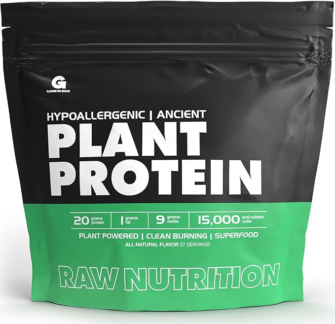Gains in Bulk GIB Raw Plant Powered Protein Vegan Protein 2.6 lbs