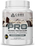 Core Nutritionals PRO Gourmet Protein Blend | Whey Protein Blend | with MCTs &amp Digestive Enzymes | Sustained Release Protein &amp Recovery Support | 26 Servings (Cookies N Cream)