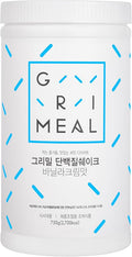 GRIMEAL Meal Replacement Shake ㅣ 12 Flavors for Daily Nutrition ㅣ High Protein Low Sugar Formula ㅣ Plant &amp Whey Protein Blend ㅣ Includes 11 Vitamins &amp Minerals ㅣ Vanilla Cream 750g Powder
