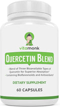 VitaMonk Quercetin Complex - 3 Bioactive Forms - Isoquercetin and Quercetin Phytosome with Bromelain - Immune System Support for Superior Absorption