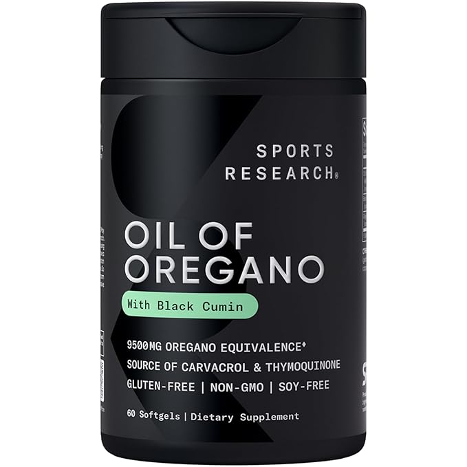 Sports Research® Antioxidant Support Pack - Oil of Oregano 9500mg + Vitamin D3 K2 5000iu + Triple Strength Astaxanthin