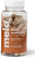 Mela Daily Essentials Multivitamin for Melanated Women - High-Dose Vitamin D3 and B12 Probiotics Lion's Mane Ceylon Cinnamon - Vegan Gluten Free Non-GMO 30 Day Supply (60 Capsules)