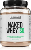 NAKED Chocolate Whey Isolate Protein - Only 6 Ingredients 30g Grass-Fed Protein Undenatured No GMO No Soy Gluten-Free No Preservatives - 24 Servings