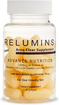 Relumins Natural Acne Softgel Spring Glow Essential – 300mg Borage Oil with GLA – Plant-Based Supplement to Support Clear Balanced Skin Smooth Texture Hydration and Daily Wellness