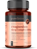 Double Strength Magnesium Sleep Complex 1500mg x 90 Caplets – 247mg Elemental Magnesium – Bis-Glycinate Malate L-Taurate &amp L-Theanine - 3 Months Supply