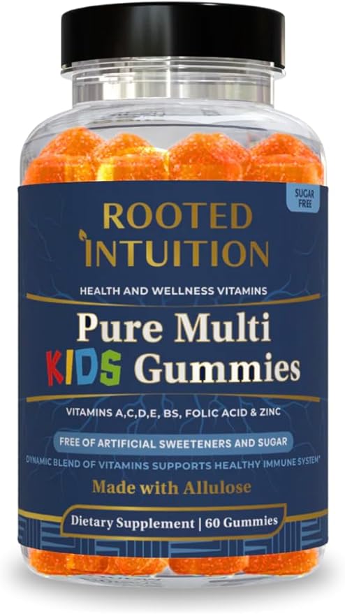 Pure Multi Kid’s Gummies | Sugar-Free Daily Multivitamin &amp Mineral Blend | Highly Absorbable Chelated Forms | Natural Fruit Flavor | 60 Gummies
