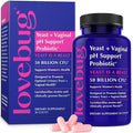 LOVEBUG Probiotics for Women with Pancran® – Multi-Strain Probiotic Supporting UTI BV Odor &amp PH Balance - Vaginal Probiotics for Womens Intimate Flora &amp Digestive Health - 30 Capsules