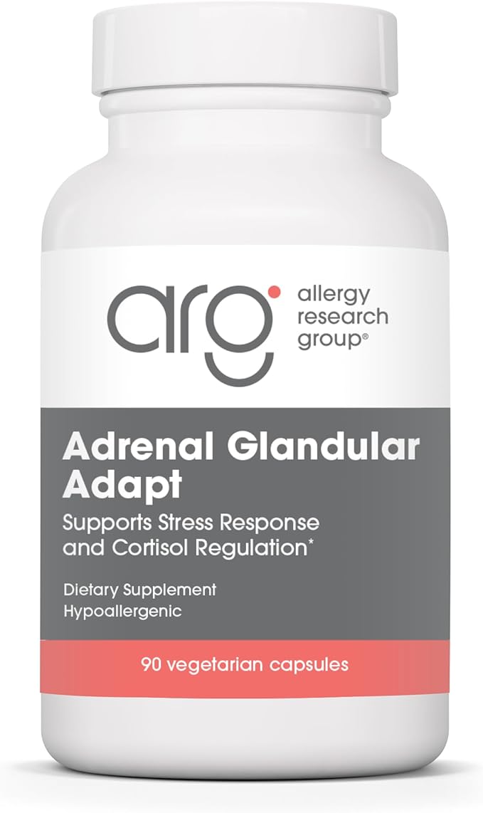 Allergy Research Group - Adrenal Glandular Adapt - Supports Healthy Stress Response and Cortisol Regulation - Hypoallergenic - 90 Vegetarian Capsules