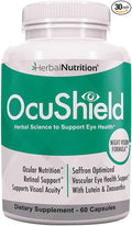 OcuShield Eye Health Vitamin Support for Healthy Eyes Night Vision with Saffron Lutein &amp Zeaxanthin Eye Nutrients to Protect &amp Stimulate Ocular Health One Bottle