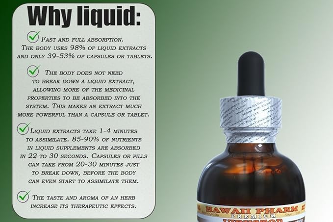 Hawaii Pharm Oregon Liquid Extract Oregon (Mahonia aquifolium) Tincture Herbal Supplement Made in USA 2x32 fl.oz