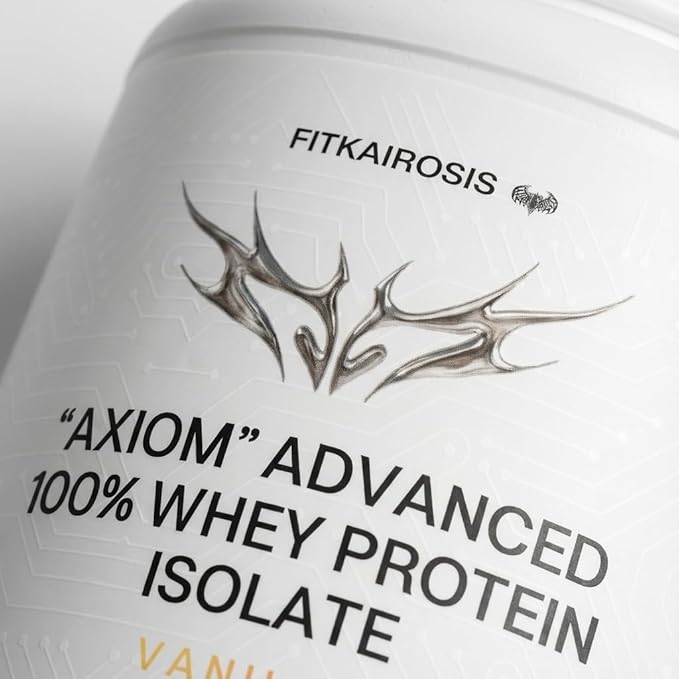 Axiom Advanced 100% Whey Protein Isolate – Vanilla | 22g Grass-Fed Whey Isolate Protein | Fast-Digesting | Supports Muscle Growth Recovery &amp Lean Strength | 28.4oz (805g)