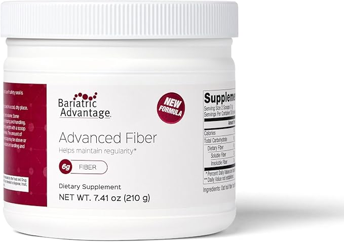 Bariatric Advantage Advanced Fiber - Powdered Formula Supports a Healthy Intestinal Environment and Aids Absorption of Calcium and Magnesium* - Unflavored - 30 Servings