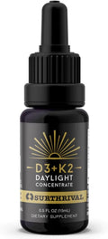 Surthrival: Vitamin D3+K2 Daylight Concentrate AKA The Sunshine Vitamin 0.5 oz Approx. 270 Servings Supports Immune Cardiovascular &amp Bone Health