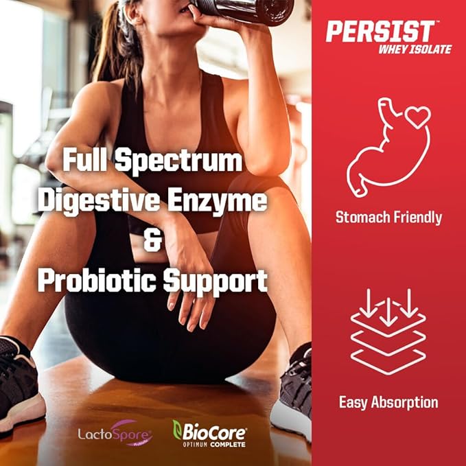 Undefined Nutrition Persist Whey Isolate by Brian Shaw - 24g Protein 30 Servings – Supports Recovery Strength &amp Performance - Gluten Free Fast Absorbing (2.18lbs Chocolate Brownie)
