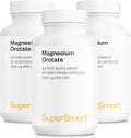 SuperSmart - Magnesium Orotate 1500mg per Day - High Absorption Magnesium Supplement | Non GMO &amp Gluten Free - 90 * 3 Vegetarian Capsules