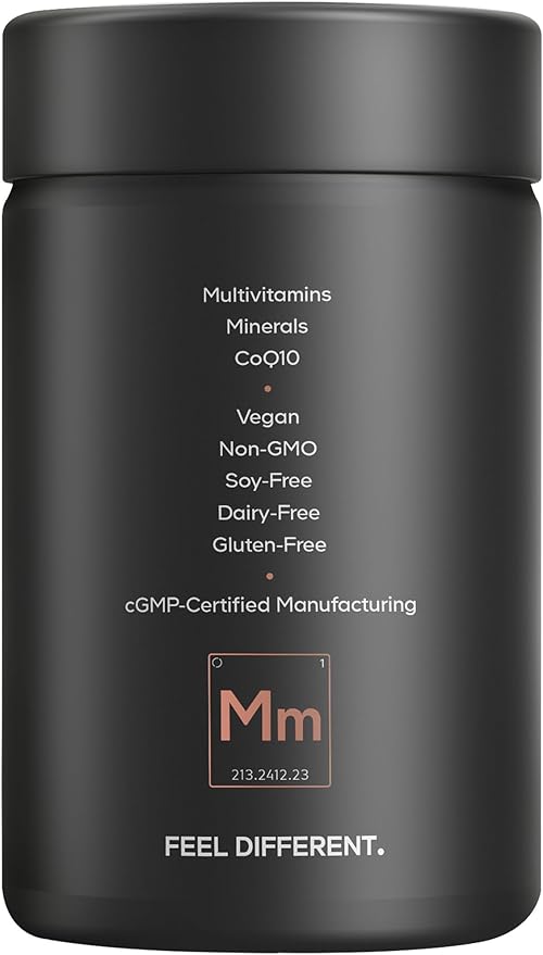 Codeage Men's Multivitamin 50 - Essential Vitamins &amp Minerals for Men Over 50 - Daily Multivitamins for Men Supplement - Vitamin A C D3 E B6 B1 CoQ10 Probiotics Lutein - Non-GMO - 30 Capsu