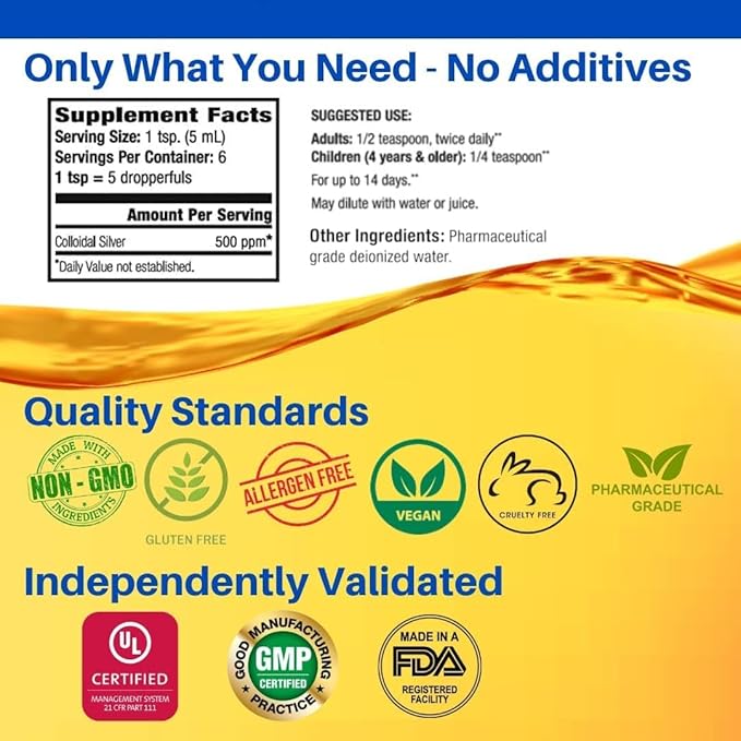 Natural Path Silver Wings Supplements - Colloidal Silver 500 ppm (1 oz / 30 ml) Immune Support Plus Herbal Ointment 250 ppm (1.5 oz)