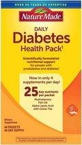 Nature Made Daily Diabetes Health Pack Dietary Supplement for Nutritional Support 60 Packets