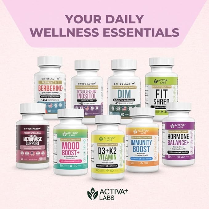 Swiss Activa+ Labs DIM Supplement – Hormone Balance for Women &amp Men – Estrogen Supplement for Women and Men– Supports Hormonal Acne &amp Menopause Symptoms| Gluten Free Non-GMO &amp Vegan – 180