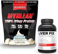 Myogenix Liver Support Supplement &amp Myolean Vanilla Whey Protein – Advanced Liver Health &amp Muscle Recovery with 40g High-Protein Whey – Support Detox Growth &amp Performance