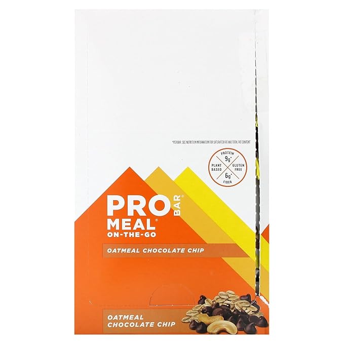 ProBar Meal-On-The-Go Oatmeal Chocolate Chip 12 Bars 3 oz (85 g) Each